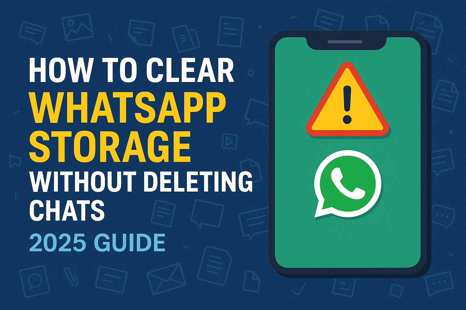 How to Clear WhatsApp Storage Without Deleting Chats (2025 Guide)